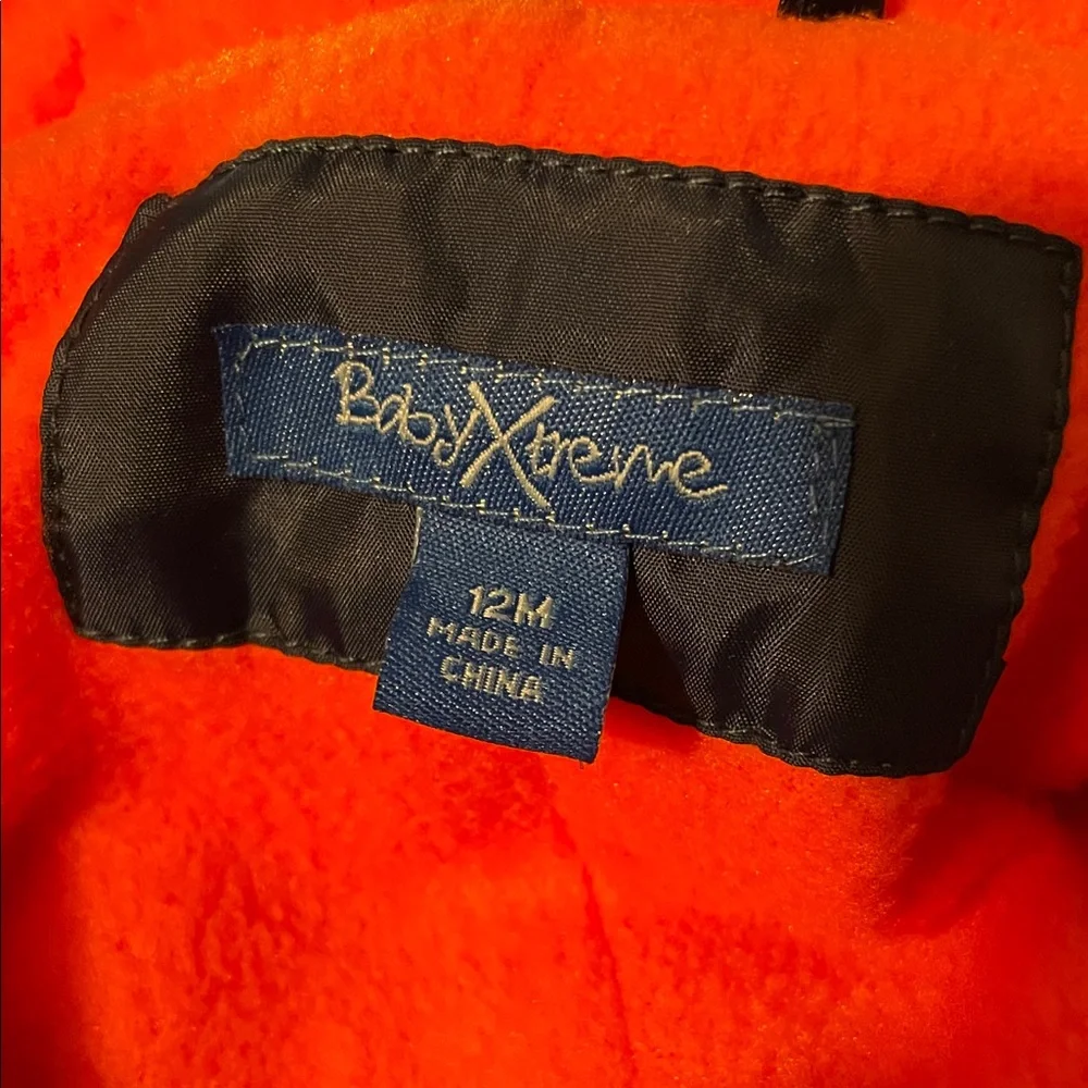 Baby Xtreme Navy and‎ Plaid Snowsuit Zip Up 12M